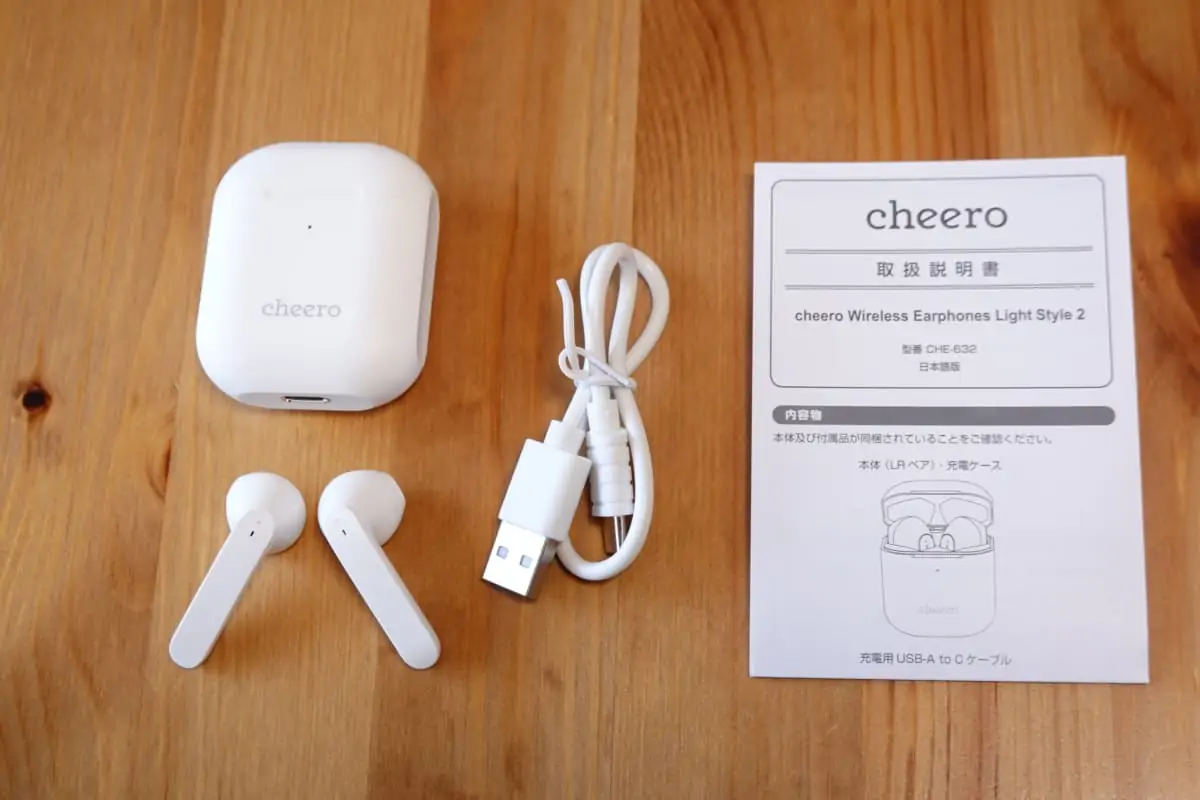 Wireless Earphones Light Style 2 (CHE-632)の付属品