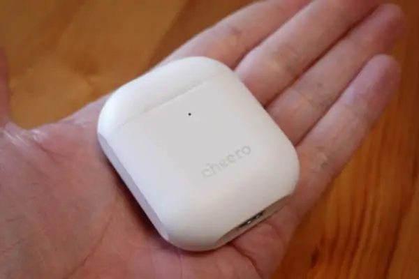 Wireless Earphones Light Style 2 (CHE-632)を手のひらで持っている