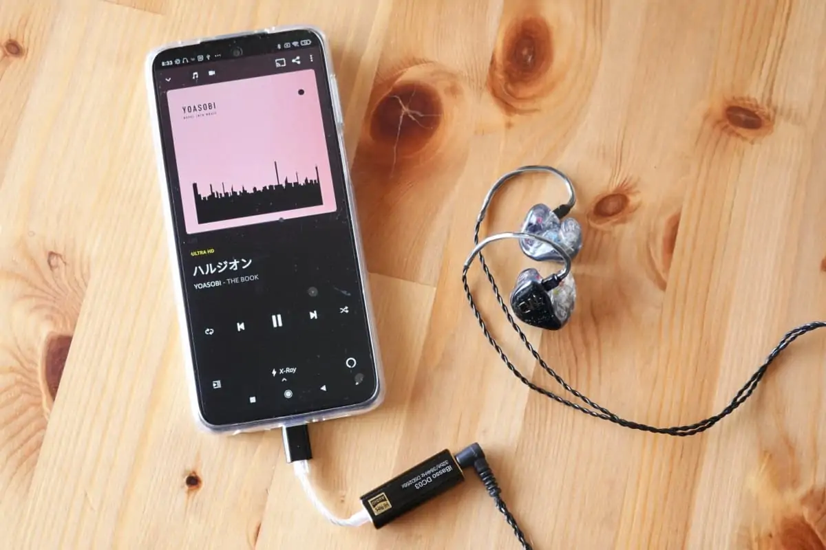 iBasso DC03とRedmi Note 9s、CW-L52を接続して試聴