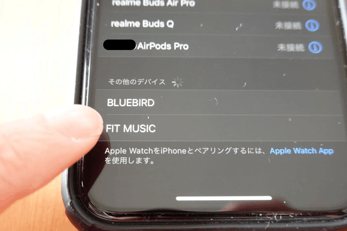 「BLUEBIRD(1100円タイプ)」or「FIT MUSIC(ネックバンドタイプ)」をタップする