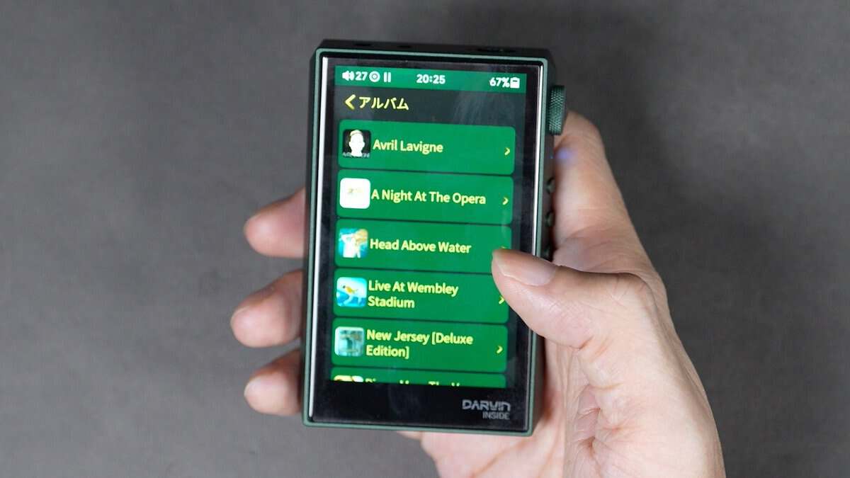 HiBy RS2 II アルバム一覧画面